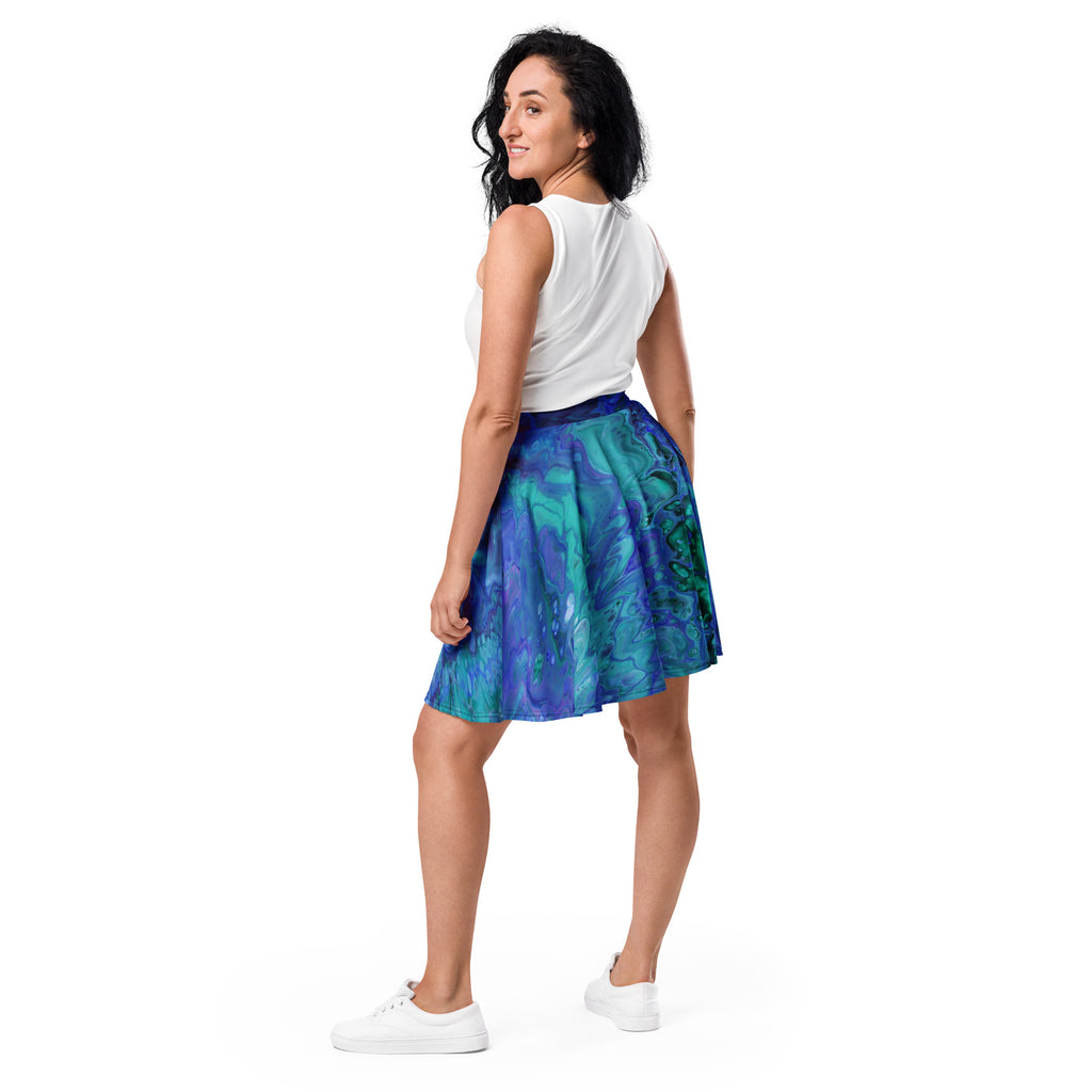 Purple Waters Skater Skirt